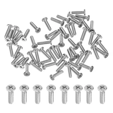 100-Pack Flat Head Machine Screws, M1.6x6mm 304 Stainless Steel Phillips Screws