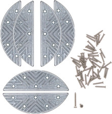 Metal Heel Plates 3 Pairs Sole Repair Kit with Screw Nails Shoes Heel Taps Ti...