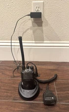 MOTOROLA CP200 UHF 2 WAY RADIO w/Battery Charger Shoulder Mic