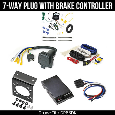 DrawTite 7-Way Trailer Wiring Harness Kit + Brake Control For 23-25 Nissan ARIYA