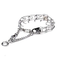 Herm Sprenger Chrome Plated Ultra Plus Prong Collar with Swivel and Quick Rel...