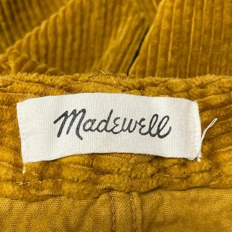 Pantalones Madewell Slim Emmett Marrón Pana Cintura Alta Pierna Ancha Talla 27 Foto 4 de 4