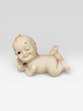 Vintage Lefton Bisque Kewpie Doll KW228 Piano Baby Winking Figurine Kitsch