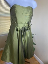 short formal evening dress party prom dress green Davids Bridal