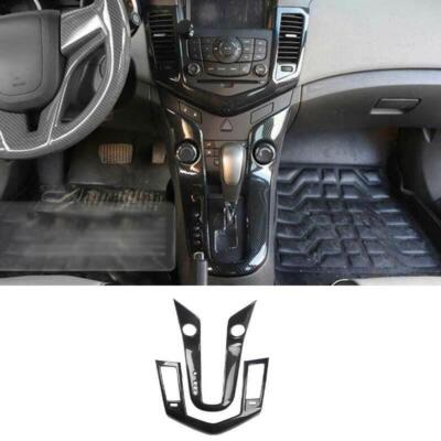 Carbon Fiber Central Console Gear Shift Vent Trim For Chevrolet Cruze At 2010-15