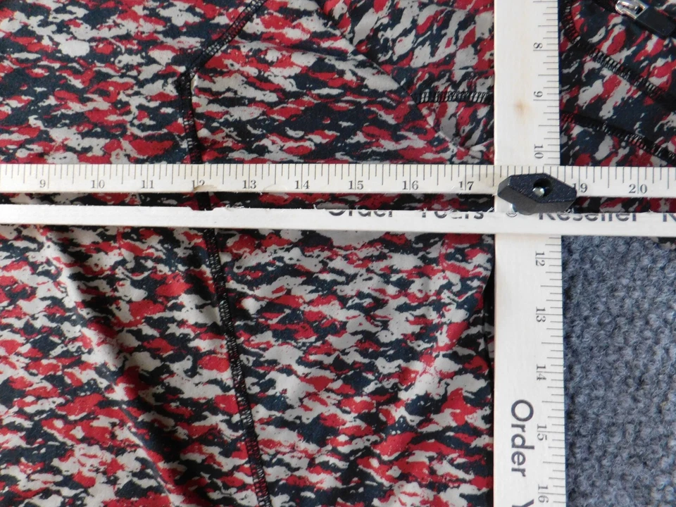 Blusa Anne Klein Mujer Mediana Roja Geométrica Elástica Deportiva Top Clásico Foto 4 de 4