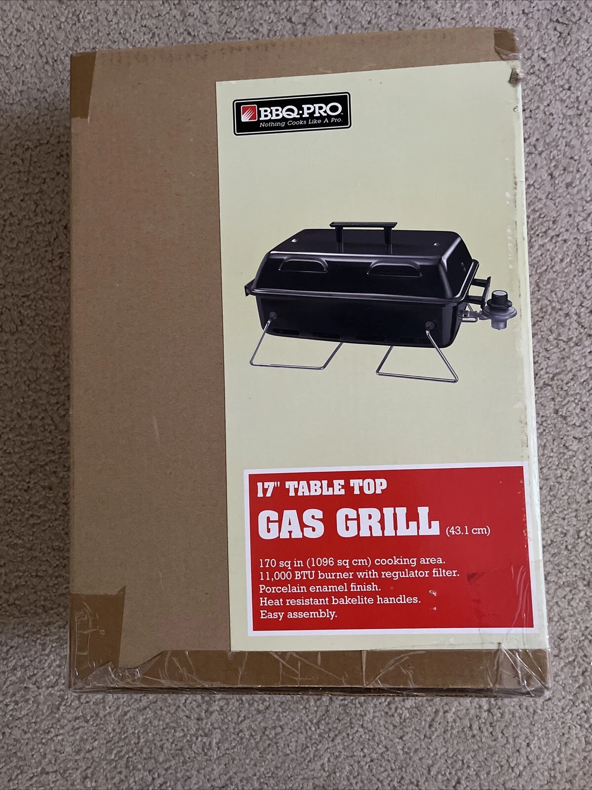 17" Portable Compact Propane Gas Grill Outdoor Picnic Tabletop BBQ Pro
