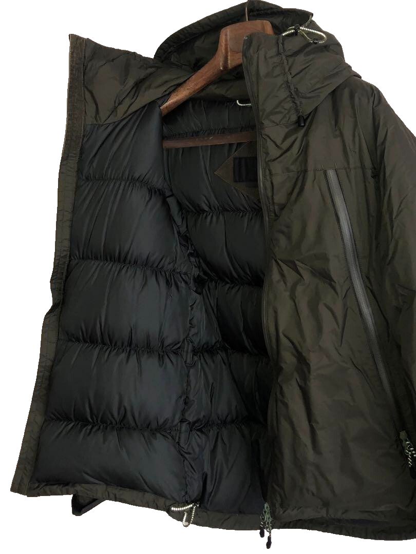 NANGA Urban Research khaki Aurora 3 Layer Down Jacket Made