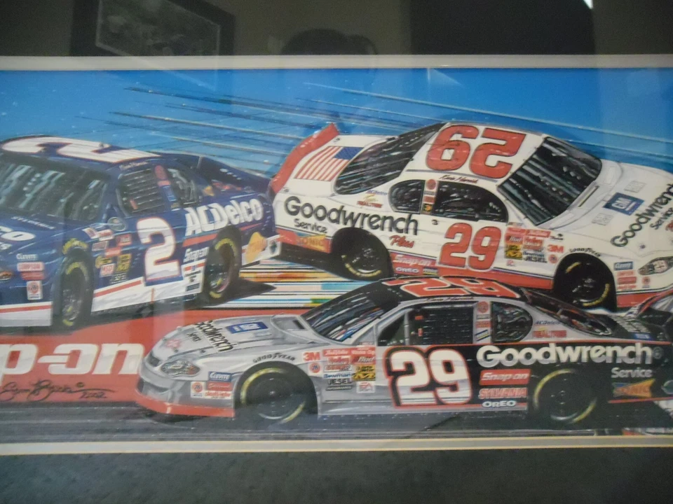 纳斯卡·凯文·哈维克山姆·巴斯原版艺术作品卡扣非印刷原产地艺术 — 第 3/4 张图片