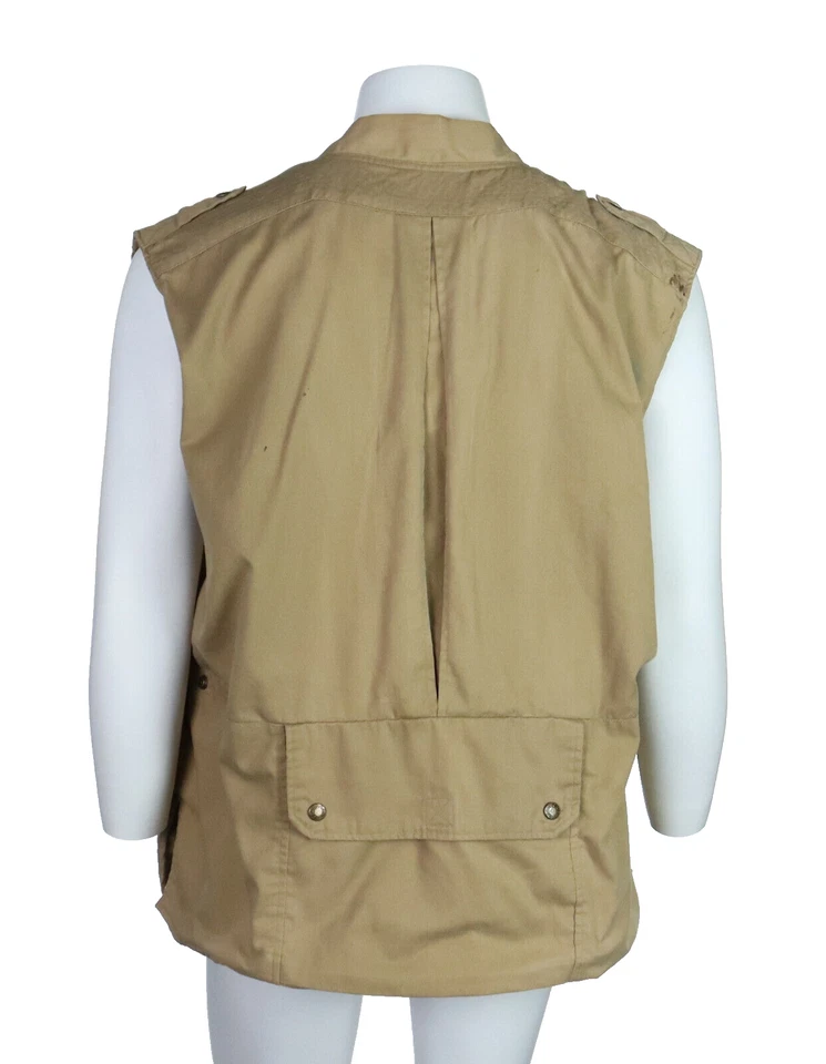 SUTTER & GRANT Men’s XL Brown Fishing Photographer Utility Vest Jacket Pockets - Image 2 of 4