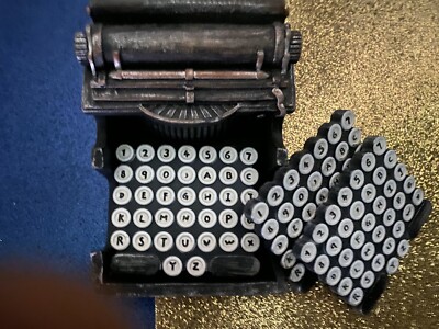 ARTISANAL VINTAGE INSPIRED TYPEWRITER Coasters & Cup Stand Set 4 UNIQUE FLAWED
