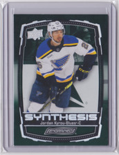 2023-24 UPPER DECK ENGRAINED SYNTHESIS INSERT JORDAN KYROU #S-32 ST. LOUIS BLUES