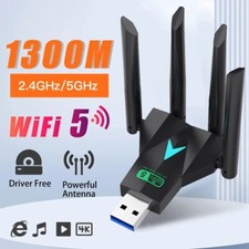 1300Mbps USB 3.0 Wireless WiFi Adapter Dual Band Network 2.4G/5Ghz Long Range