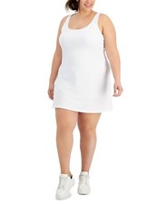 NWT ID Ideology Women Plus Size Performance Dress White Size 1X $60 K375