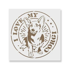 Corgi Dog Stencil - Durable & Reusable Mylar Stencils