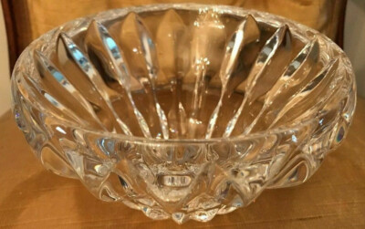 MIKASA FULL LEAD CRYSTAL 6'' Candy Mint Bowl IMPULSE Design NWT