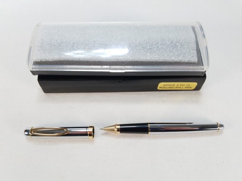 EC-10 Itoya PaperSkater Roller Ball 0.5 Ballpoint Pen Fine Point Chrome Silver - Picture 4 of 7