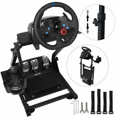 PRESSEFACTORY-01 Racing Simulator Cockpit Steering Wheel Stand for Logitech G29 G920 Thrustmaster