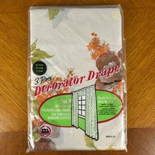 VTG Maytex Mills Three Piece Plastic Polyethylene Decorator Drape Curtains