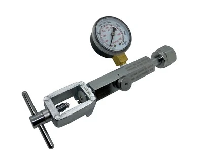 PREECE PRECISION Oxygen Tank Cylinder Transfill Adapter CGA540 CGA870 w/ Gauge and Bleed Valve