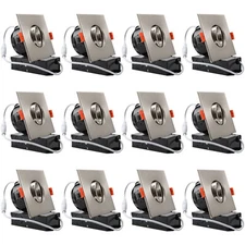 12-Pack 3 Inch Gimbal LED Recessed Light with J-Box, Square Downlight Dimmable