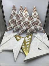 11 Paper Star Hanging Lantern Lamps (Light Cords And Clips are NOT Included)