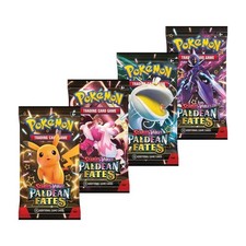 Pokemon Paldean Fates 4 Booster Pack Art Set Factory Sealed - Multiple Available
