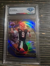 2020 Select Joe Burrow rookie Blue Prizm Die Cut