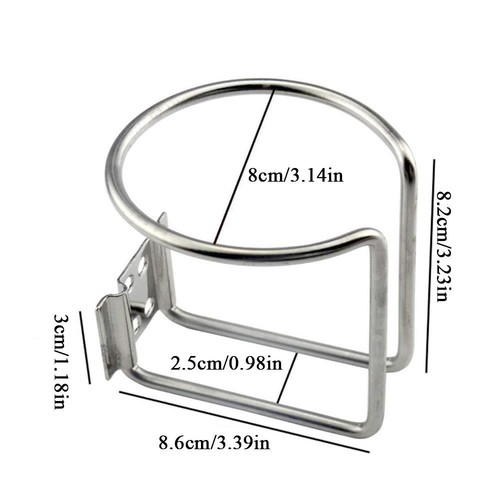 Holder Holders Yacht Ring Car Stand Mount Drink2x Cup Steel Truck Marine ~ - Picture 4 of 10