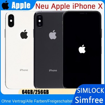Neu Apple iPhone X -64GB/256GB Smartphone Handys Ohne Vertrag Simlock SIMFREE