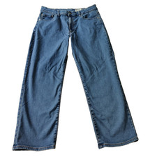 32 Degrees Cool Sweatpant Jeans Women's 14 Denim High Rise Straight Leg Ankle