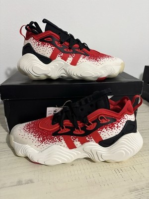 Adidas Trae Young 3 J Off-White Vivid Red Black Men s Size 7