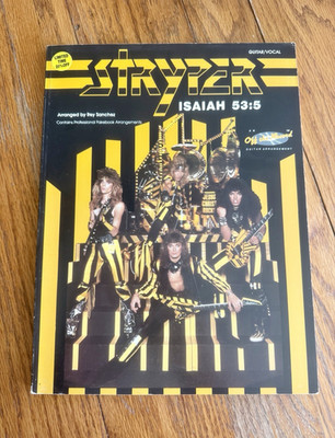 Vintage 1986 Stryper Isaiah 53:5 Guitar Vocal Songbook TAB Sheet Music Rey Sanch