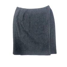 Vintage Herman Geist Women  s Gray Wool Skirt   Size 8  Classic Lined Midi