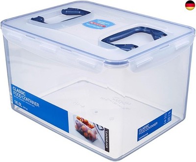 LocknLock PP CLASSIC Aufbewahrungsbox mit Deckel und Griffen | 16 L, 361 x 274