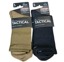 X2 Darn Tough T4018 Coyote Brown Black Tactical Micro Crew Merino Wool Socks
