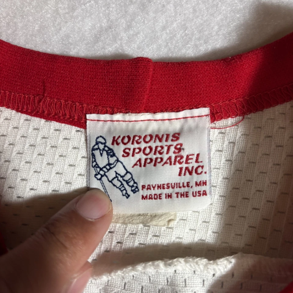 Vintage Wisconsin Badgers Jersey Mens Medium NCAA Hockey Koronis USA 90s - Image 2 of 4