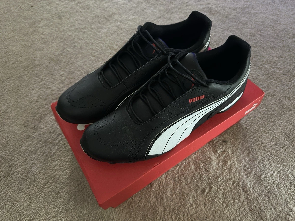 Puma Redon Bungee Black Leather Motorsport Driving Sneakers Men 11 Ferrari Style Amazon.com | PUMA Mens Redon Bungee Slip On Sneakers Shoes  main image 3