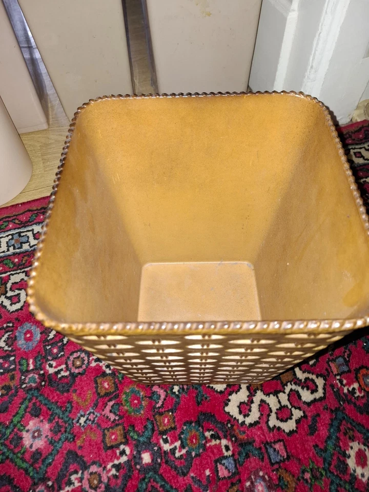5 Mülleimer Papierkörbe 3 mit Deckel braun beige und weiß 9cm - Bild 3 von 4