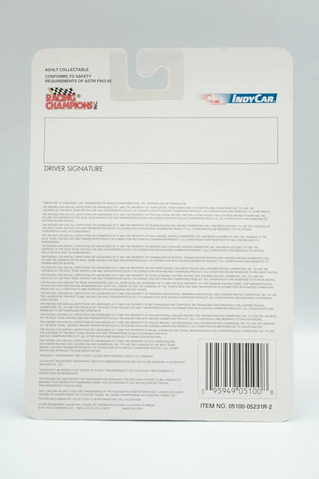 Antigo Robby Gordon Valvoline IndyCar Premier Edition 1:64 #5 1995 - Imagem 4 de 4