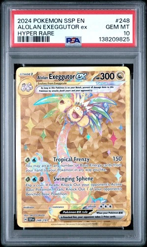 Alolan Exeggutor EX 248/191 Hyper Rare Ssp En Surging Sparks Pokemon PSA 10