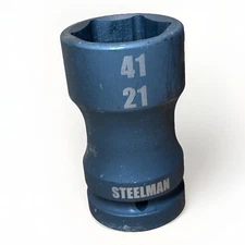Steelman 1 in. Drive 41mm 6 Point 21mm 4 Point Budd Combo Impact Socket 79324 thumbnail 1