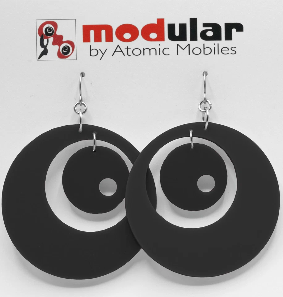 Groovy - Pendientes atómicos - Joyería hecha a mano retro moderna de mediados de siglo  Foto 3 de 4