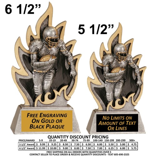 Fire Trophy All Sports - Free Custom Plaque - Cheer Softball Trophies Awards - Picture 6 of 14