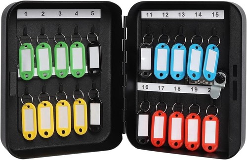 Secure Key Box with Combination Lock Key Cabinet Wall Mount Lock Box with 20 ... - Picture 5 of 9