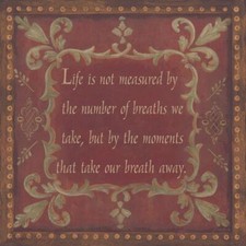 Ceramic Backsplash Tile Mural Inspirational Religious - Life is not Measured