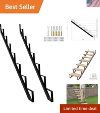 Steel Stair Stringer 7 Step, Metal Stair Stringers for Deck Height 57 inches,...