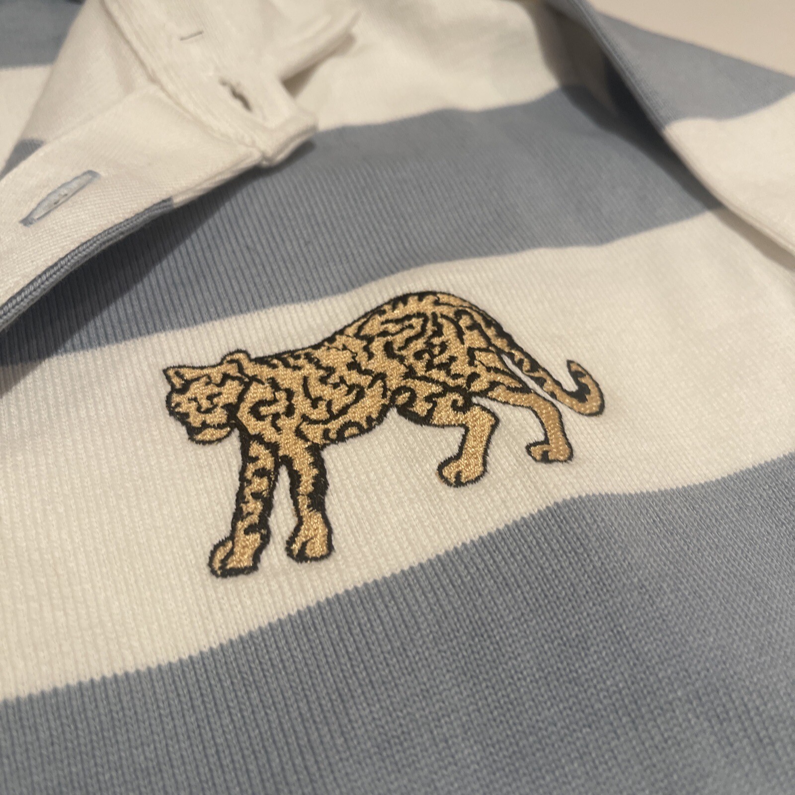 FILA Camicia da rugby ROWING BLAZERS blu bianca a righe taglia XS $195