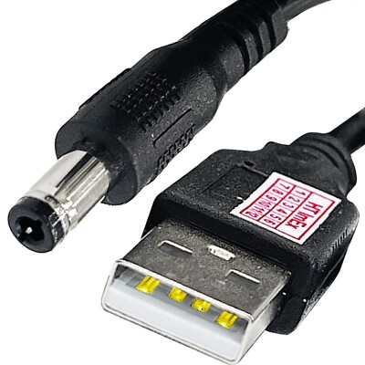 USB DC Kabel 100cm, Netzteil Kabel, Adapter, Stecker 5,5x2,5 Ladekabel usb cable