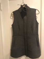 Luii Women's Gray Full Zip Vest Size S